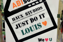 Abi Banner Abi Plakat Abiturposter Louis Haux 2024 (von der Mutter selbst gestaltet)