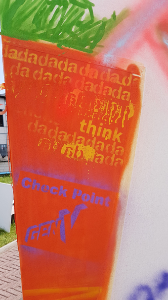 Graffiti Urban Art Spray Event for Dimension data meeting at Kommune2010, Offenbach 2018.