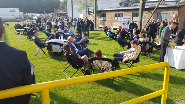 Graffiti Urban Art Spray Event for Dimension data meeting at Kommune2010, Offenbach 2018.