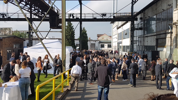 Graffiti Urban Art Spray Event for Dimension data meeting at Kommune2010, Offenbach 2018.