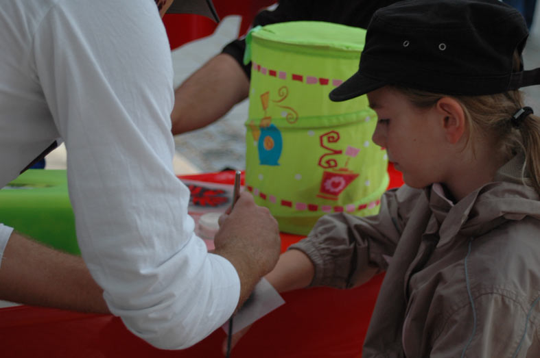 Eintracht Frankfurt Live Street Art Airbrushing, Bundesliga Saisonauftakt, Waldstadion für FNP Frankfurter Neue Presse, 2010