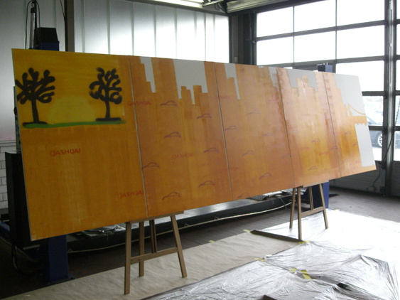 Nissan Qashqai Launch Live spraycan art/Urban Art Graffiti Workshop at Car shops in Germany 2007