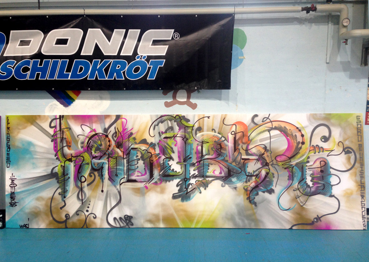 Heidelberg Style on framed canvas by Bomber @ Spring Games, Heidelberg 2015
