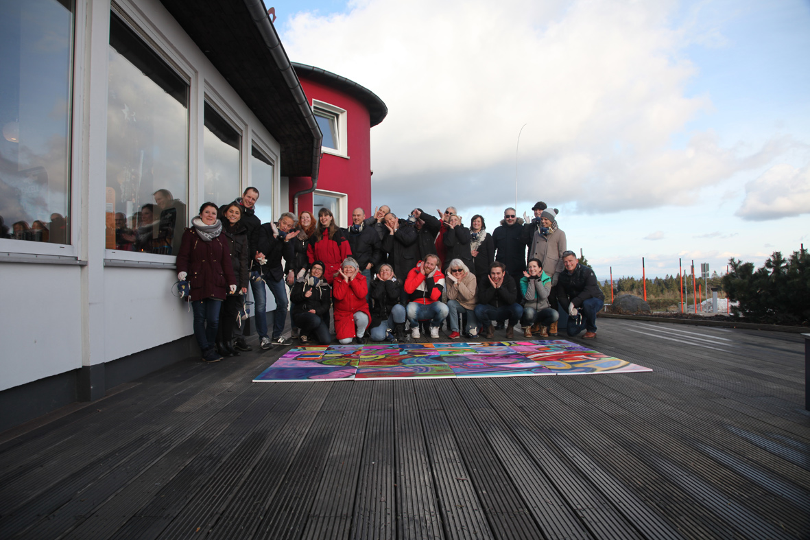 Duracell Teambuilding Graffitio Pixelbild Workshop, Wasserkuppe 2016