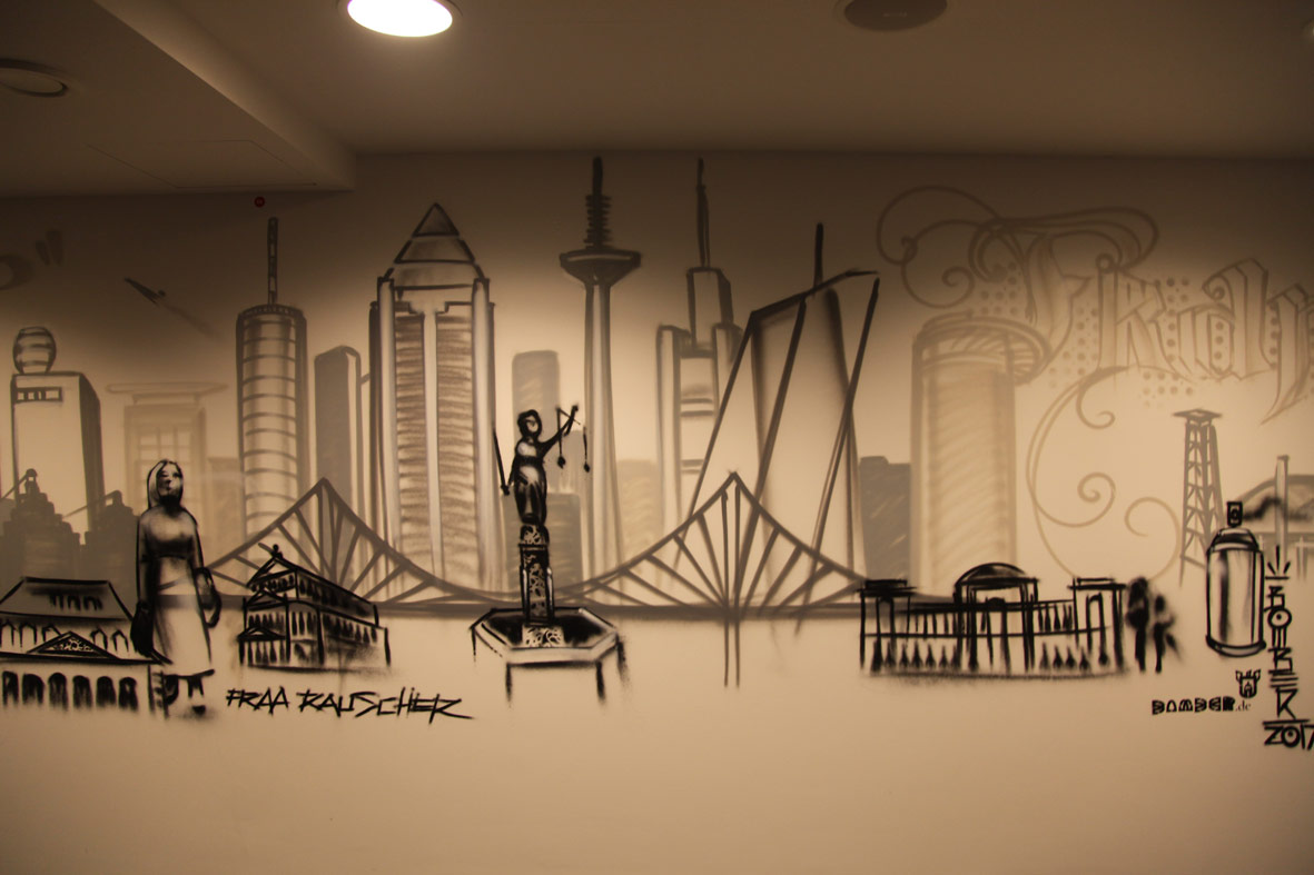 Grand Opening Innside Ostend by Melia Live Urban Art Spray Event Skyline Frankfurt Topics 19.10.2017