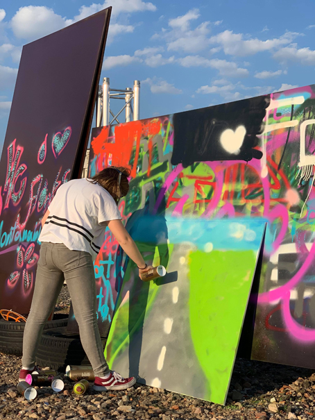 Mobiler Geburtstags Graffiti Workshop Dirt College 2019, Dietzenbach