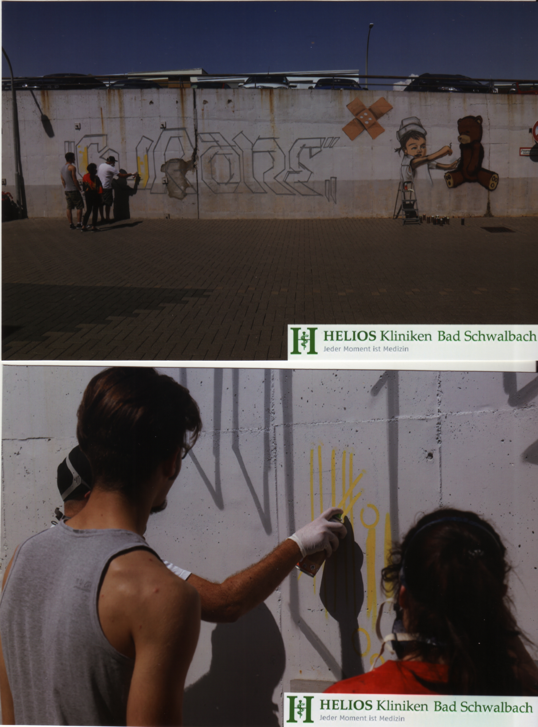 Helios Klinik Fassadenkunst inkl. Graffiti Art Workshop, Bad Schwalbach 2016
