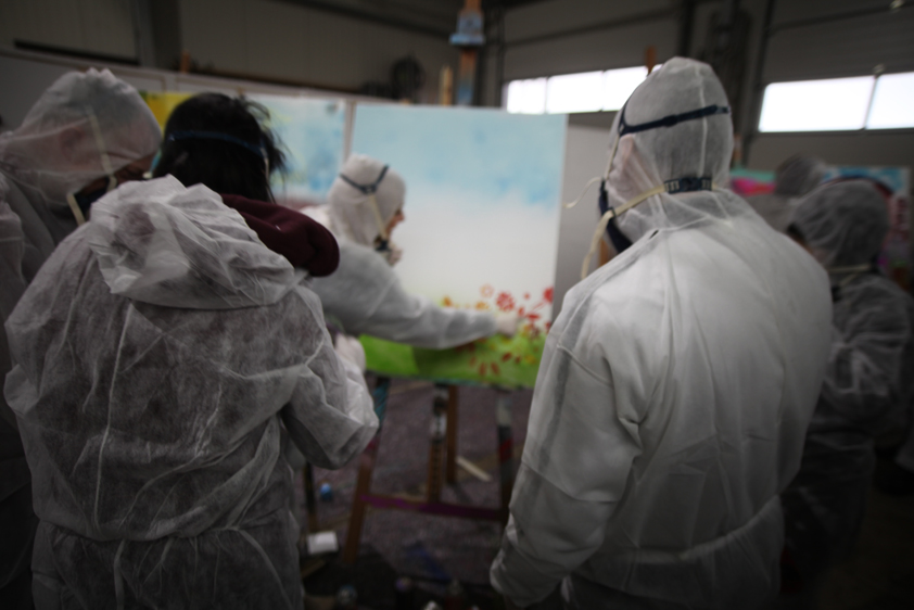 Educated fools
From uneducated schools: Urban Art Spray Workshop/Graffiti Workshop für die EZB/for the ECB, 2019