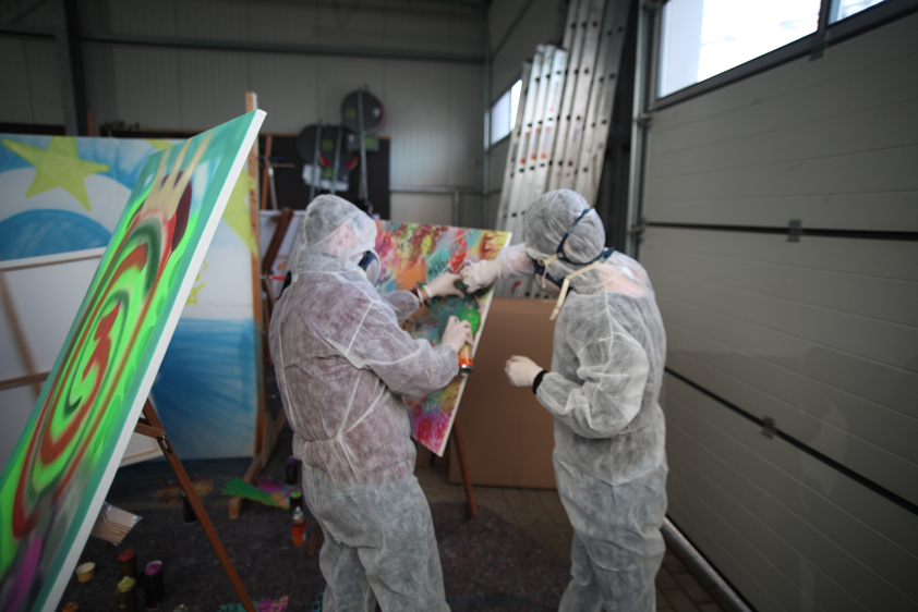 Educated fools
From uneducated schools: Urban Art Spray Graffitiworkshop for the EZB/ECB, 2019