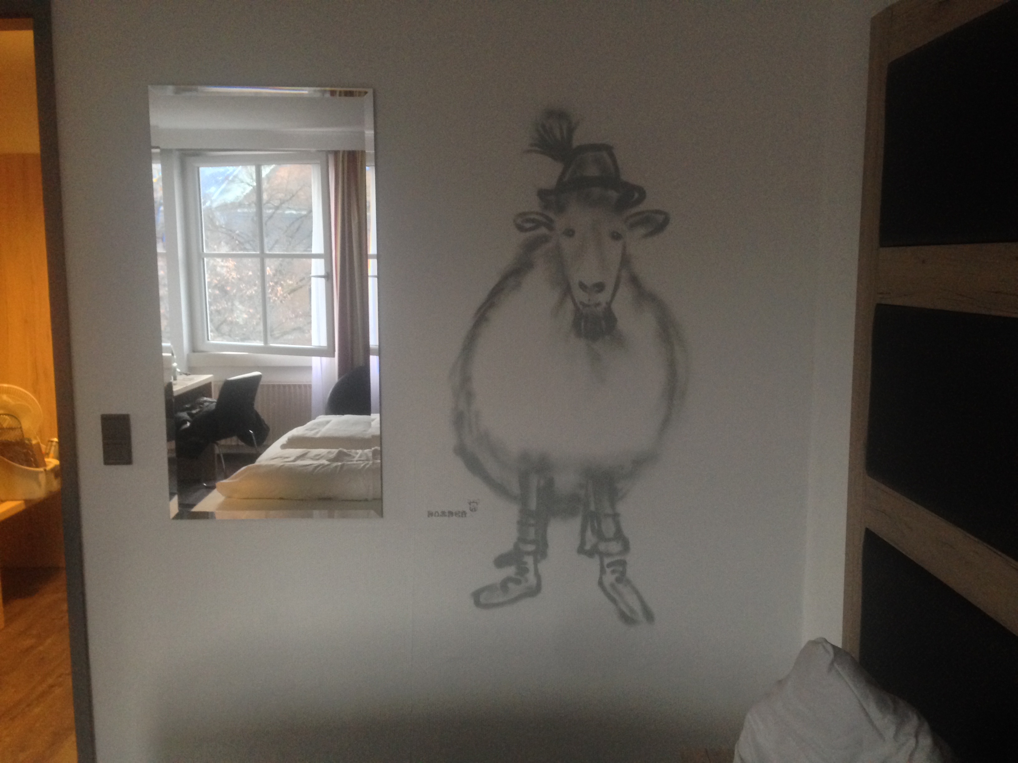Gams, Sheep Schaf, Michel Hotel Landshut , 2018