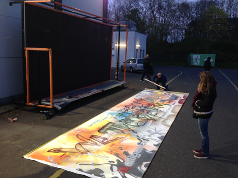 Live Graffiti Art for 30th anniversary itelligence Mitsubishi hall, Düsseldorf, Germany 2019.