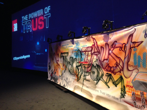 Live Graffiti Art for 30th anniversary itelligence Mitsubishi hall, Düsseldorf, Germany 2019.