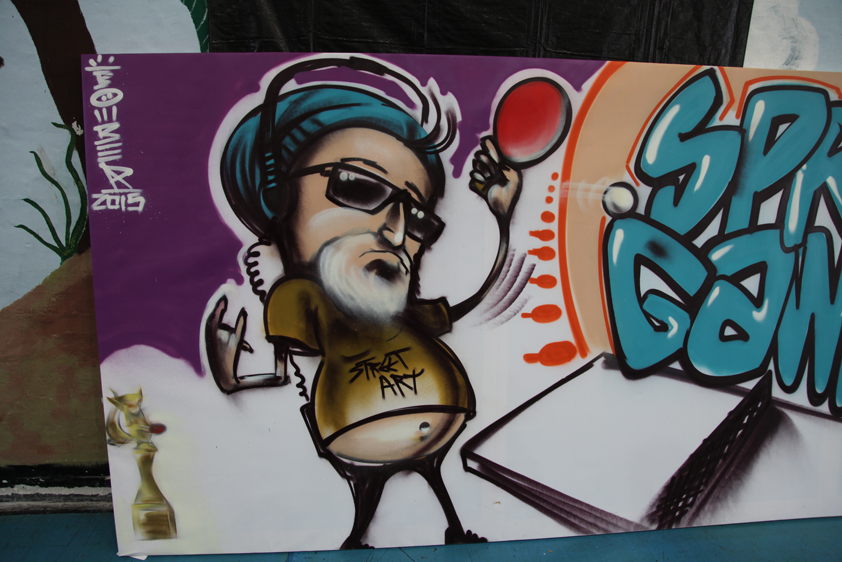 Spring Games style artwork on framed canvas by Bomber @ Spring Games, Heidelberg 2015