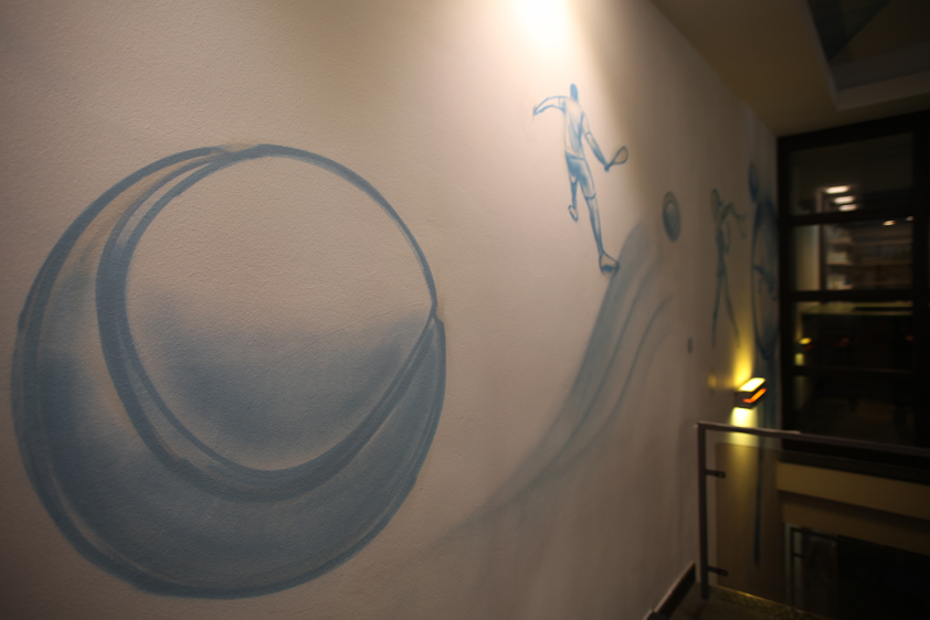 Makkabi Tennis & Squashpark Frankfurt-Ginnheim freestyle Spraycan Artwork/Aerosol Art, 2020