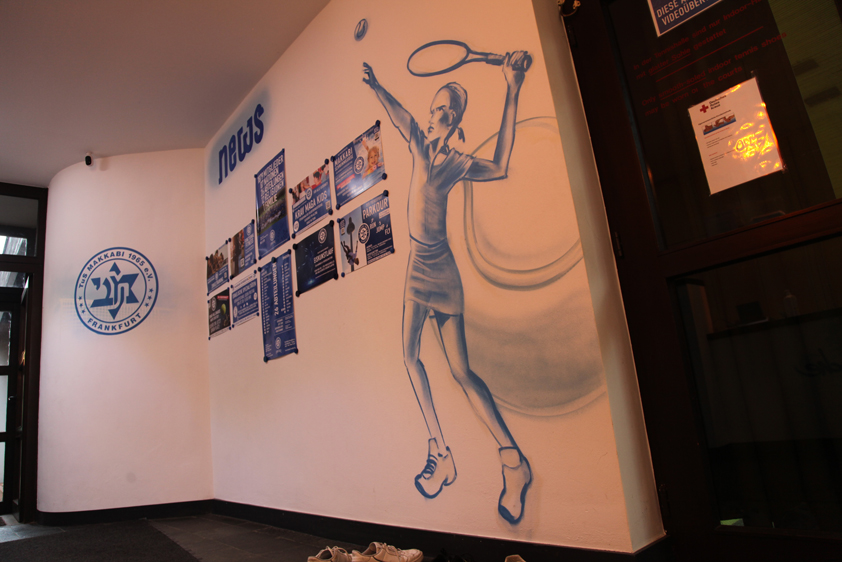 Makkabi Tennis & Squashpark Frankfurt-Ginnheim freestyle Spraycan Artwork/Aerosol Art, 2020