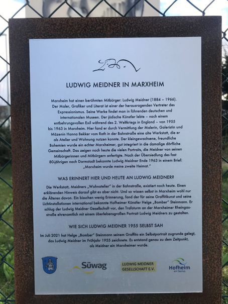 Ludwig Meidner in Maxheim Plakette