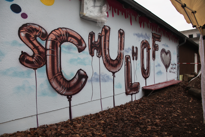 Montessori Zentrum Hofheim Schulhof Graffiti Workshop 2020