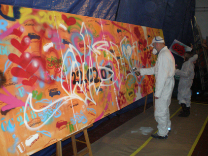 Nissan Qashqai Launch Live spraycan art/Urban Art Graffiti Workshop, Autohaus Hornbacher Kelkheim 2007