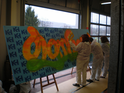 Nissan Qashqai Launch Live spraycan art/Urban Art Graffiti Workshop at Car shops in Germany 2007