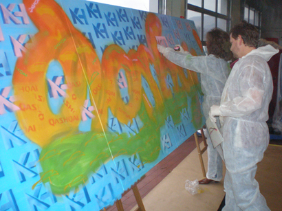 Nissan Qashqai Launch Live spraycan art/Urban Art Graffiti Workshop at Car shops in Germany 2007