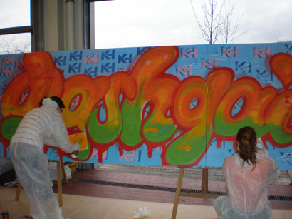 Nissan Qashqai Launch Live spraycan art/Urban Art Graffiti Workshop at Car shops in Germany 2007