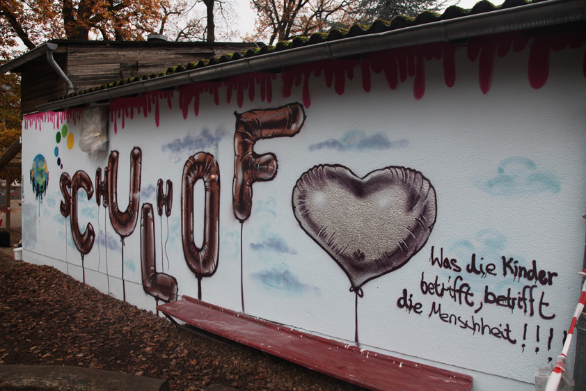 Montessori Zentrum Hofheim Schulhof Graffiti Workshop 2020