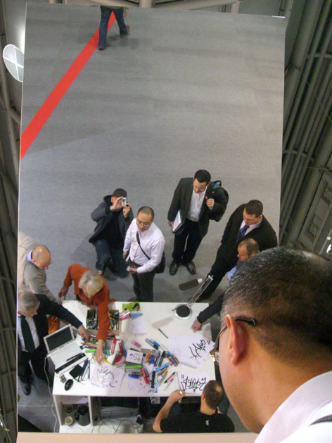 Live Graffiti your name at fair Paperworld, Frankfurt 2007