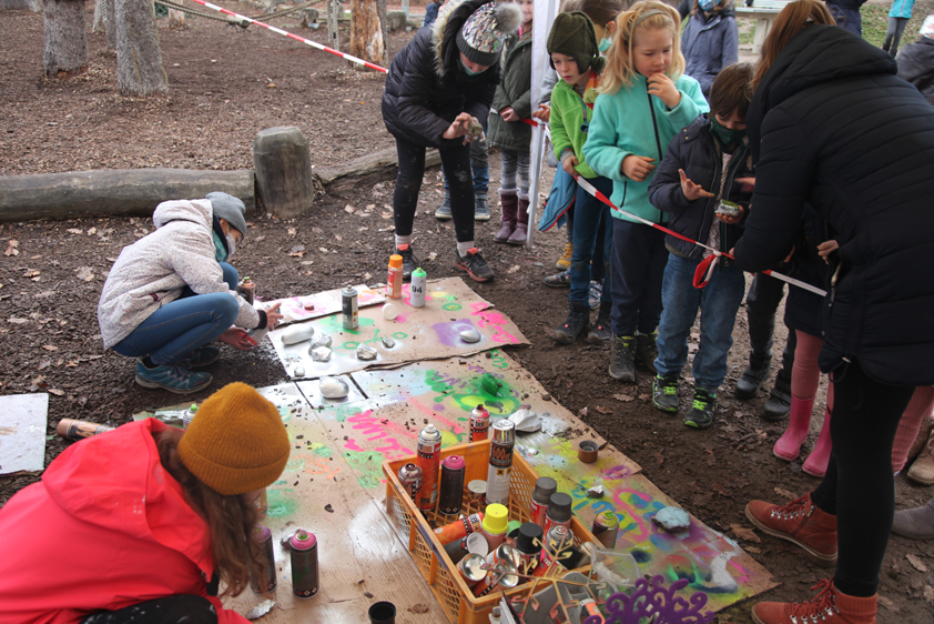 Montessori Zentrum Hofheim Schulhof Graffiti Workshop 2020