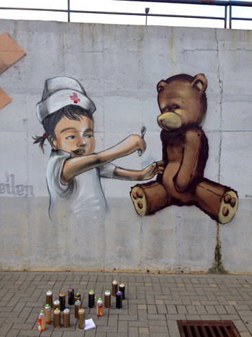 Helios Klinik Fassadenkunst inkl. Graffiti Art Workshop, Bad Schwalbach 2016