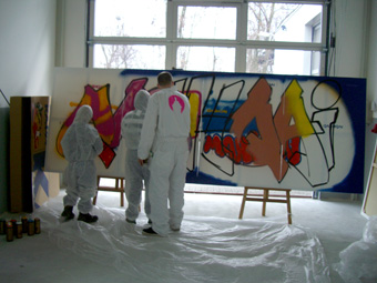 Nissan Qashqai Launch Live spraycan art/Urban Art Graffiti Workshop at Car shops in Germany 2007