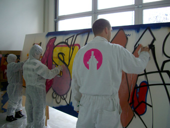 Nissan Qashqai Launch Live spraycan art/Urban Art Graffiti Workshop at Car shops in Germany 2007