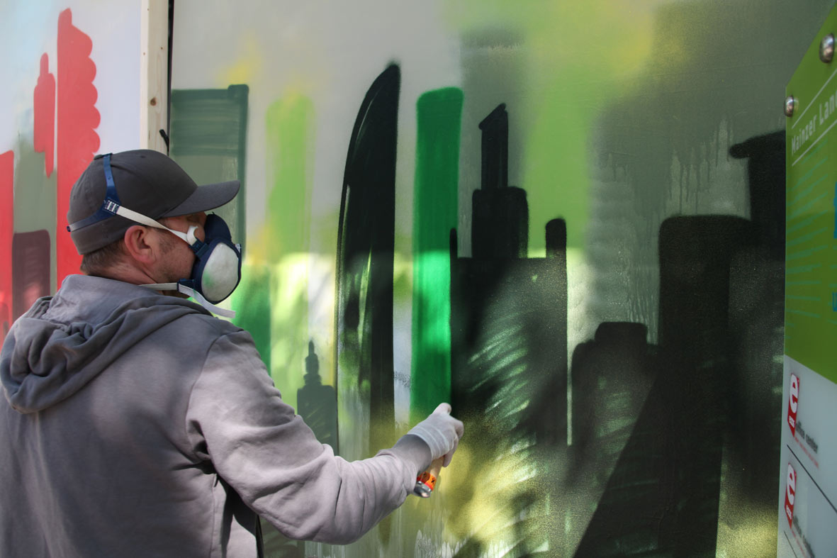 Live Graffiti Art, Wolkenkratzer Festival Hitradio FFH, 2013