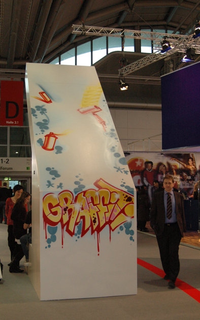 Live Graffiti your name at fair Paperworld, Frankfurt 2009