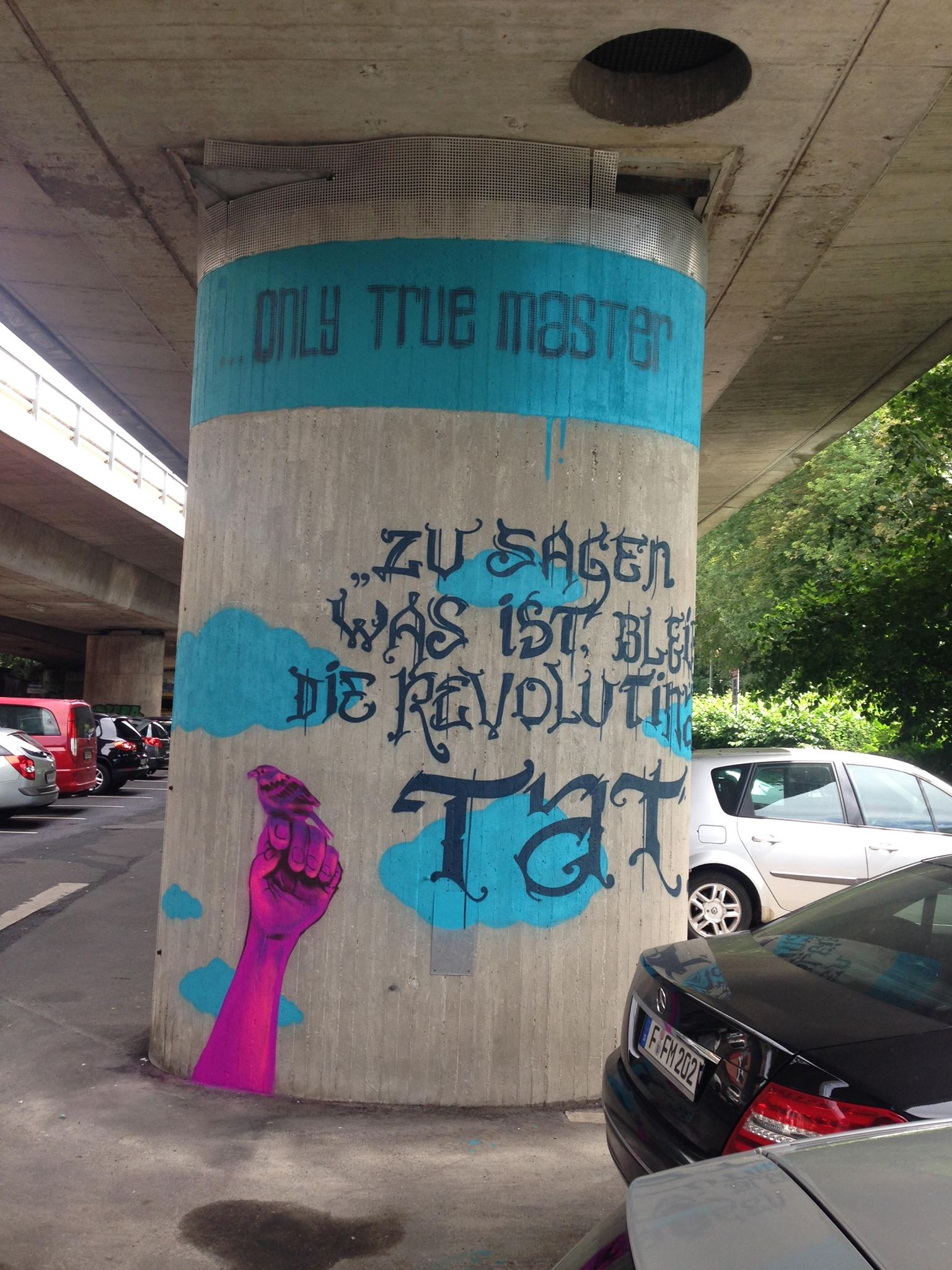 Rosa Luxemburg Brücke Frankfurt-Ginnheim Graffiti Art-Street Art by Bomber, 2016