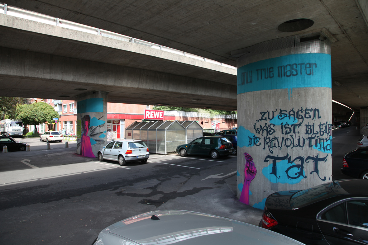 Rosa Luxemburg Brücke Frankfurt-Ginnheim Graffiti Art-Street Art by Bomber, 2016