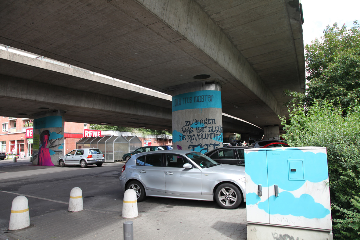 Rosa Luxemburg Brücke Frankfurt-Ginnheim Graffiti Art-Street Art by Bomber, 2016