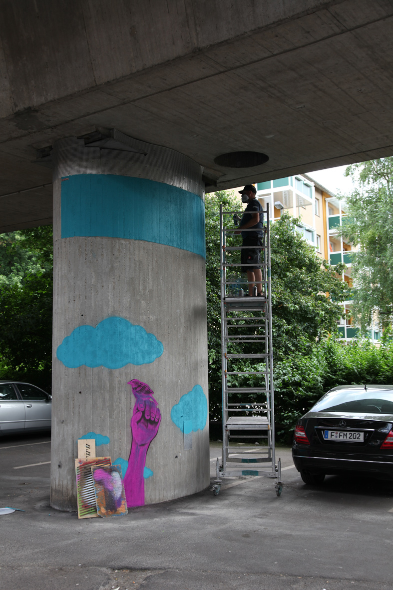 Rosa Luxemburg Brücke Frankfurt-Ginnheim Graffiti Art-Street Art by Bomber, 2016