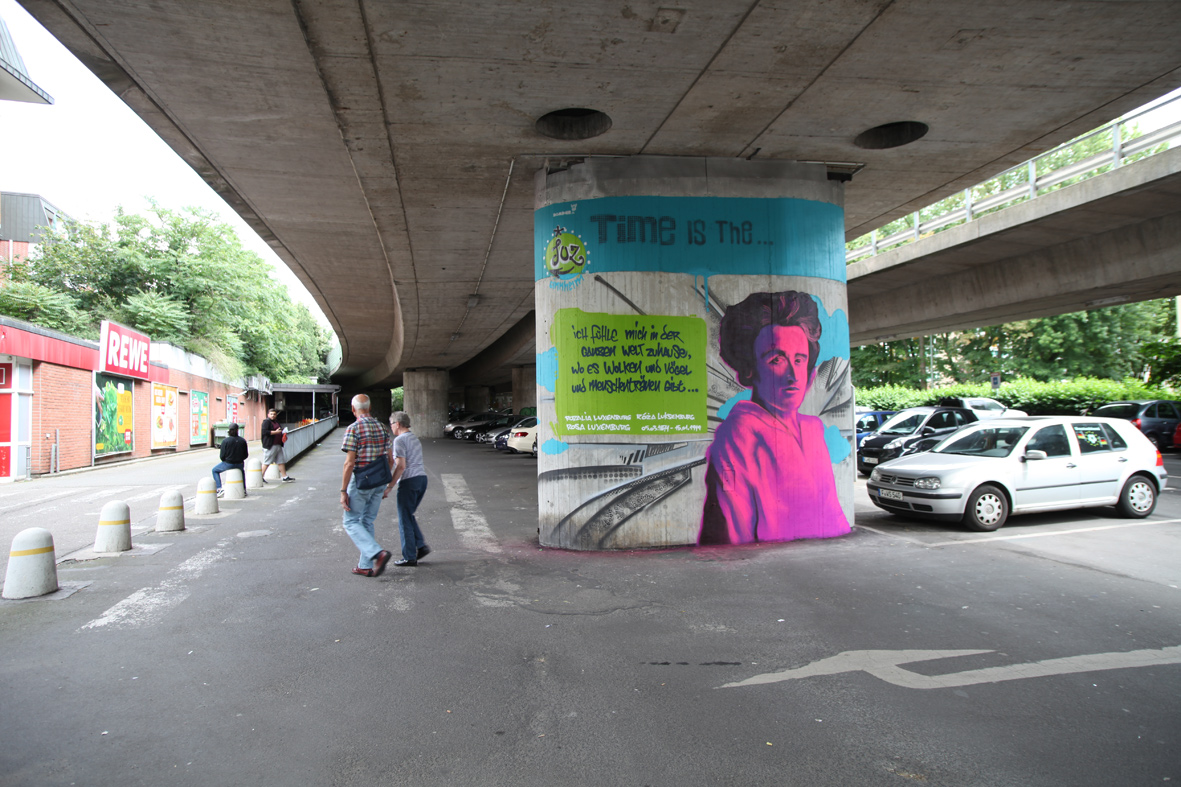 Rosa Luxemburg Brücke Frankfurt-Ginnheim Graffiti Art-Street Art by Bomber, 2016