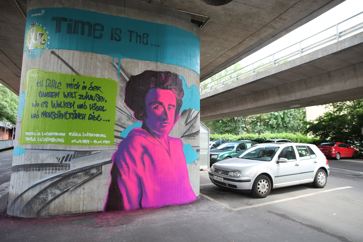 Rosa Luxemburg Brücke Frankfurt-Ginnheim Graffiti Art-Street Art by Bomber, 2016