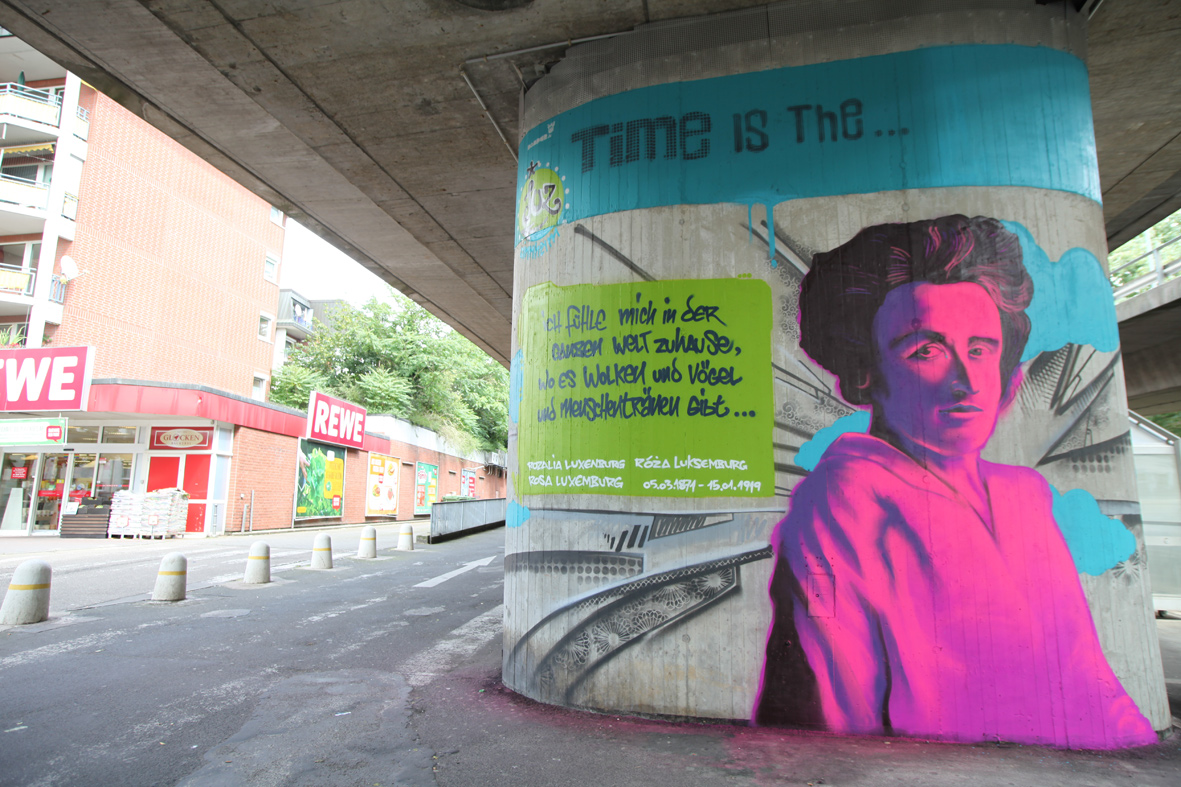 Rosa Luxemburg Brücke Frankfurt-Ginnheim Graffiti Art-Street Art by Bomber, 2016