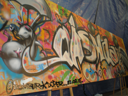 Nissan Qashqai Launch Live spraycan art/Urban Art Graffiti Workshop, Autohaus Hornbacher Kelkheim 2007