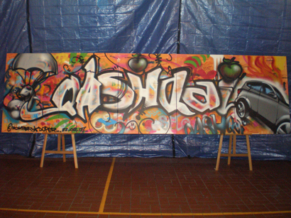 Nissan Qashqai Launch, artwork on canvas 2007 for Renault/Nissan AG, Cologne