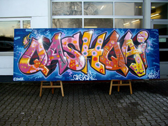 Nissan Qashqai Launch, artwork on canvas 2007 for Renault/Nissan AG, Cologne