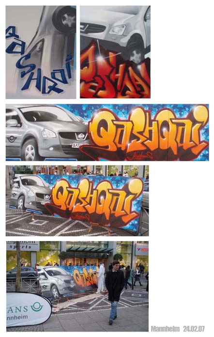 Nissan Qashqai Launch, artwork on canvas 2007 for Renault/Nissan AG, Cologne