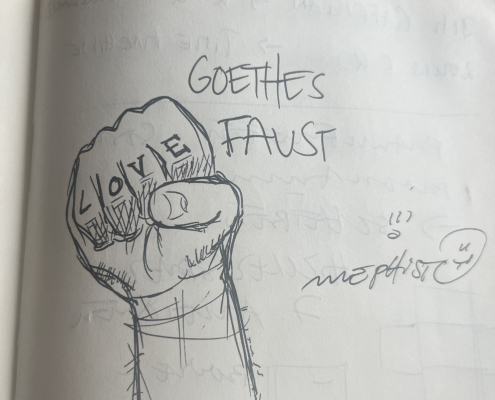 Goethes Faust 2019 Skizzenbuch Sketchbook 5 Bomber
